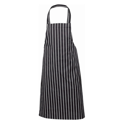 Navy Butchers Stripe Bib Apron 70 x 100cm