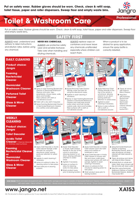 Toilet and Washroom Chart A3