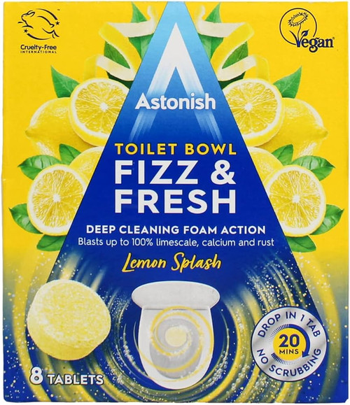 Astonish Toilet Bowl Fizz & Fresh Lemon Splash 8 x 12