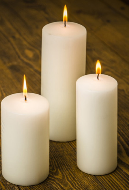 Pillar Candles Ivory 60mm x 150mm x 10