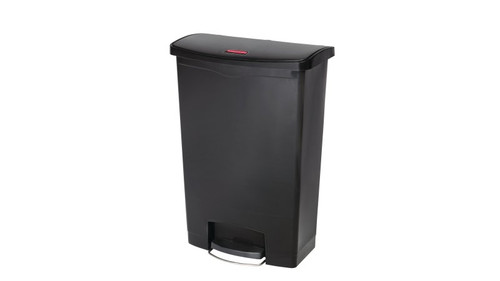 Slim Step on Resin Front Pedal Bin 90l Black