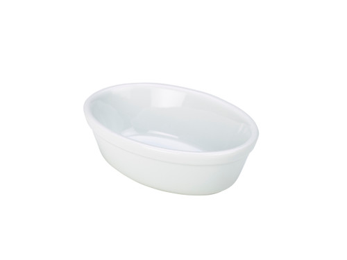 Genware Porcelain Oval Pie Dish 14cm White x 12