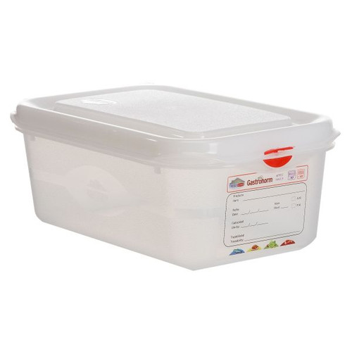GN Storage Container 1/4 100mm Deep 2.8L x 6