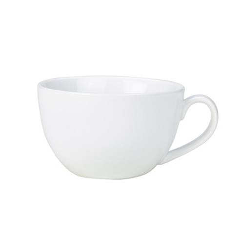 Genware Porcelain Bowl Shaped Cup 25cl/8.75oz White x 6
