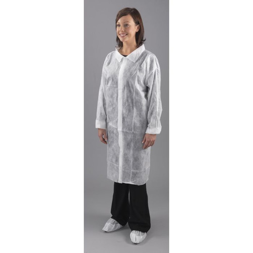 Visitors Coats White Non Woven x 100