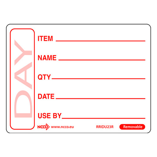 Item Date Use Label Roll 50mm x 65mm x 500 Removable