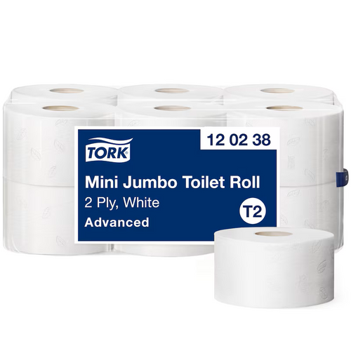 Tork T2 Advanced Mini Jumbo Toilet Roll 170m x 12