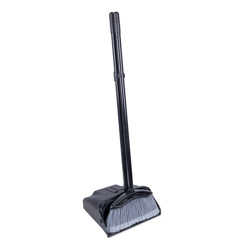 Premium Lobby Dustpan & Brush Plastic Black