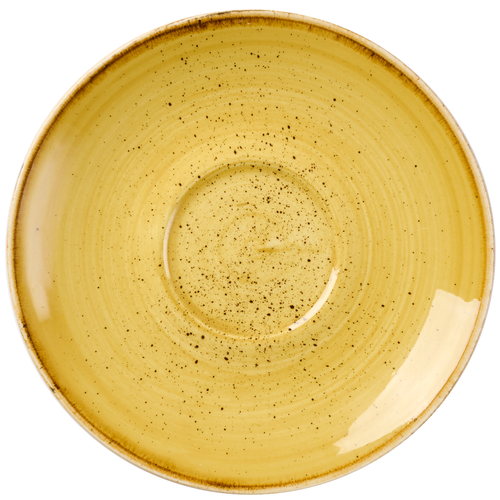 Stonecast Mustard Cappuccino Saucer 6.25" x 12
