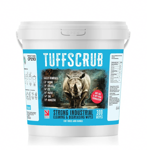 TuffScrub Industrial Degreasing Hand & Surface Wipes x 300 Tub