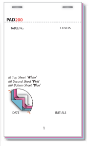 Triplicate Order Pad x 100 (Pad 200) No Carbon 95 x 165mm (50 sheets)