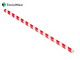 Paper Smoothie Straw Red & White x 250
