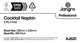 Cocktail Napkin 2ply 23cm Black x 2000