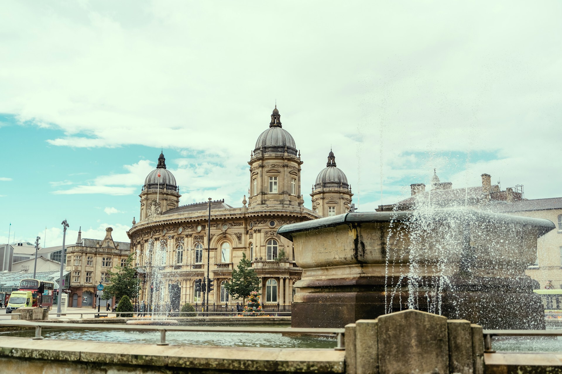 Fountain in Queen Garden's in Hull, Yorkshire
