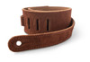 Taylor Strap,Embroidered Suede,Choc,2.5"