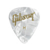 Gibson Pearloid White Picks, 12 Pack, Heavy