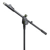 Short Microphone Stand with Round Base and 2-Point Adjustment Telescoping Boom