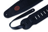 Levys 4" Garment Leather Signature Series Guitar Strap - Black