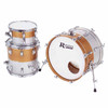 Rogers Powertone 3pc Shell Pack - Gold-Silver Two Tone Lacquer Sparkle