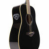 Yamaha FG-TA TransAcoustic Dreadnought Acoustic-Electric Guitar - Black Angle