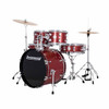 Ludwig Accent Drum Set 5-piece Complete Drum Set - 22" Bass Drum and Cymbals, Wine Red