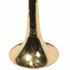 Close-up of the Bach Soloist bell engraving and brass bell finish. card