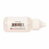 Rear view of The Music Den Professional Slide Oil bottle showing model barcode and Made in Elkhart, Indiana USA labeling. card