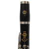 Close-up of the upper joint on a used Selmer Series 9 Bb clarinet showing the Selmer Paris Series 9 logo and branding. card