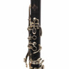 Close-up of the upper joint keywork on the Buffet Crampon professional B♭ clarinet with silver-plated keys and tone holes. card