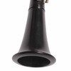 Close-up of the Buffet B10 clarinet bell showing the black resin construction and flared opening. card