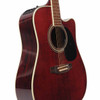 Takamine EF325SRC Japanese Acoustic Electric Guitar in Transparent Red with Case USED