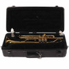 King 600 student Bb trumpet in hard case with valve oil and mouthpiece card
