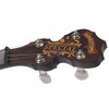 Front of headstock on Deering Artisan banjo card