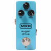 Front view of the MXR Sugar Drive overdrive guitar effects pedal showing the Tone, Volume, and Drive controls with footswitch. card