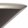 Close-up of cosmetic wear at the pointed edge of the ESP LTD EX-50 metallic silver body, including a visible finish chip/scuff. card