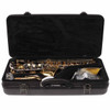 Yamaha YAS-200ADII Advantage alto saxophone in its molded hard case with included accessories. card