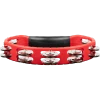 Meinl Percussion Headliner® Series Hand Held ABS Tambourine, Dual row, Red, Stainless steel jingles
