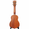 Full rear view of the Kala KA-15S satin mahogany soprano ukulele showing the back, neck, and headstock.