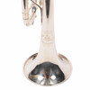Close-up of the B&S Challenger II trumpet bell engraving showing the Challenger II 31372 model designation and B&S logo. card