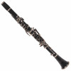 Full-length view of a used Selmer Soloist CLSOL300R B♭ clarinet with silver-plated keys. card