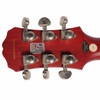 Rear view of the 2010 Epiphone SG G-400 headstock showing the Grover tuning machines and serial number.