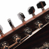 Close-up of ding on the front headstock tuners and string posts on the 2007 Taylor 355ce 12-string acoustic-electric guitar. card