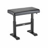 On-Stage KB5503B height-adjustable keyboard bench with padded black seat and adjustable steel frame, extended. card
