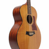 Angled front view of the 2002 Taylor 355 12-string acoustic guitar highlighting the spruce top and mahogany side. card