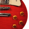 Close-up of the control knobs and bridge on the 2019 Epiphone Les Paul Standard Pro electric guitar. card