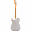 Rear view of the Fender 75th Anniversary Player II Sparkle Telecaster in Diamond Dust Sparkle showing the glitter finish and maple neck. card