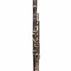 Rear view of the Yamaha YFL-221 flute body highlighting the key mechanism and silver-plated finish. card