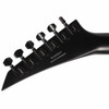 Rear view of the Jackson X Series Soloist SLX DX headstock showing sealed tuning machines and serial number. card