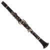 Full-length view of a 1997 Buffet Crampon R13 professional B♭ clarinet with nickel-plated keys. card