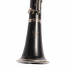 Close-up of the bell on a 1997 Buffet Crampon R13 clarinet featuring the Buffet Crampon logo. card
